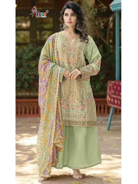 K 5520 By Shree Chiffon Surat Pakistani Salwar Suit Wholesale Market
